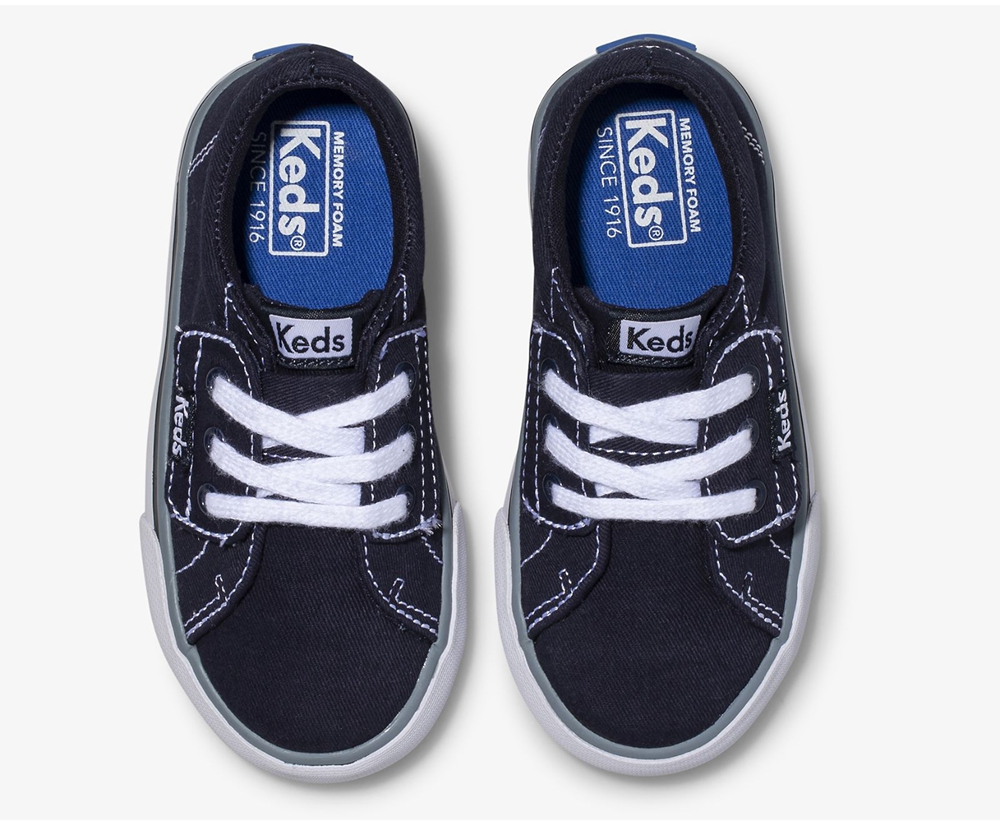 Kids Keds Sneakers - Jump Kick Jr. Canvas - Navy - 8706-TWQPH